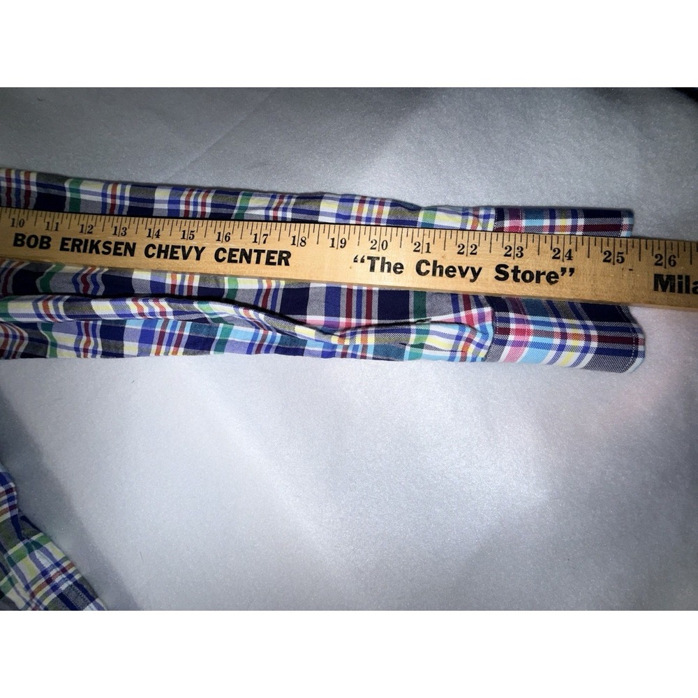 Brancaccio Plaid Shirt Mens Slim‎ Fit Long Sleeve - Picture 9 of 11